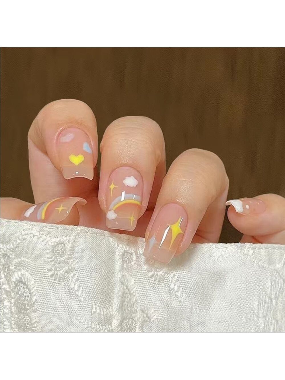 Rainbow Skies - Nail Junkie - full artificial nail set